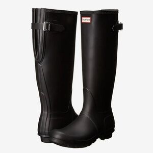 Matte Black Tall Hunter Rain Boots